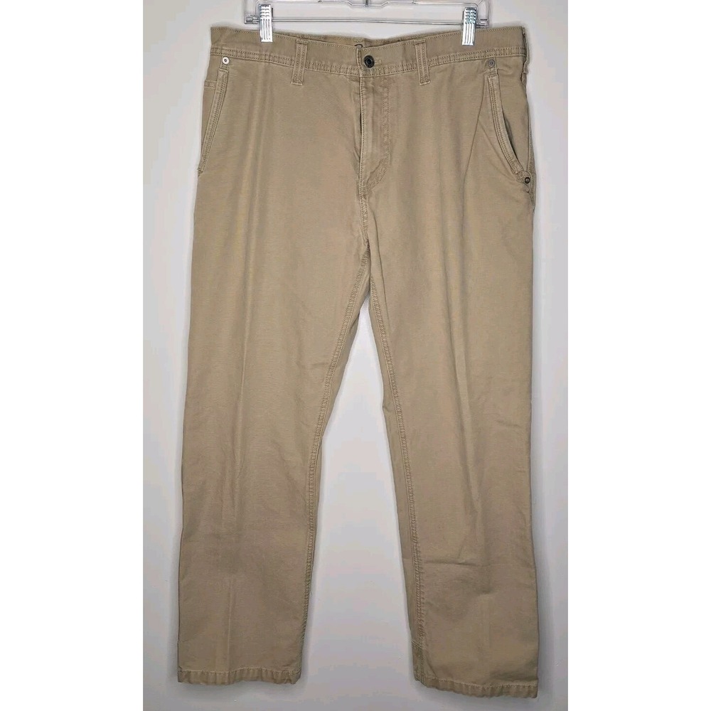 Eddie Bauer Men's Carpenter Pants Sz 36X32 Straight Fit 100% Cotton Tool Pocket